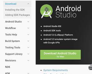 install android studio on a mac and emulator
